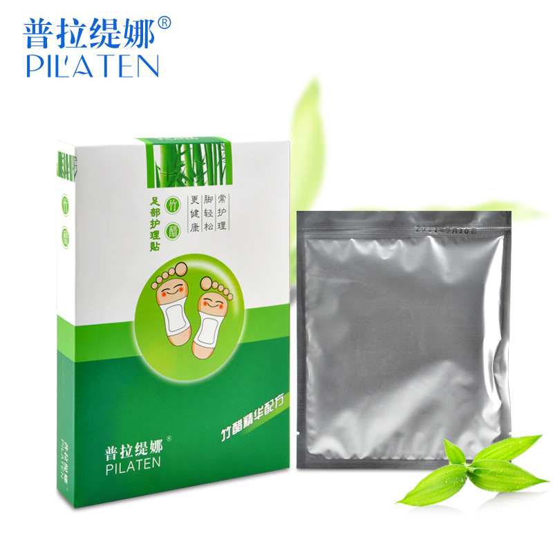 3盒包邮普拉缇娜竹醋护理足贴12贴 贴于足部脚底正品睡眠足心贴