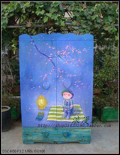 (Yesterday Countryside) Dear Xuezi a few meters hand-painted wardrobe closet Country Athletico Country Athletico furniture