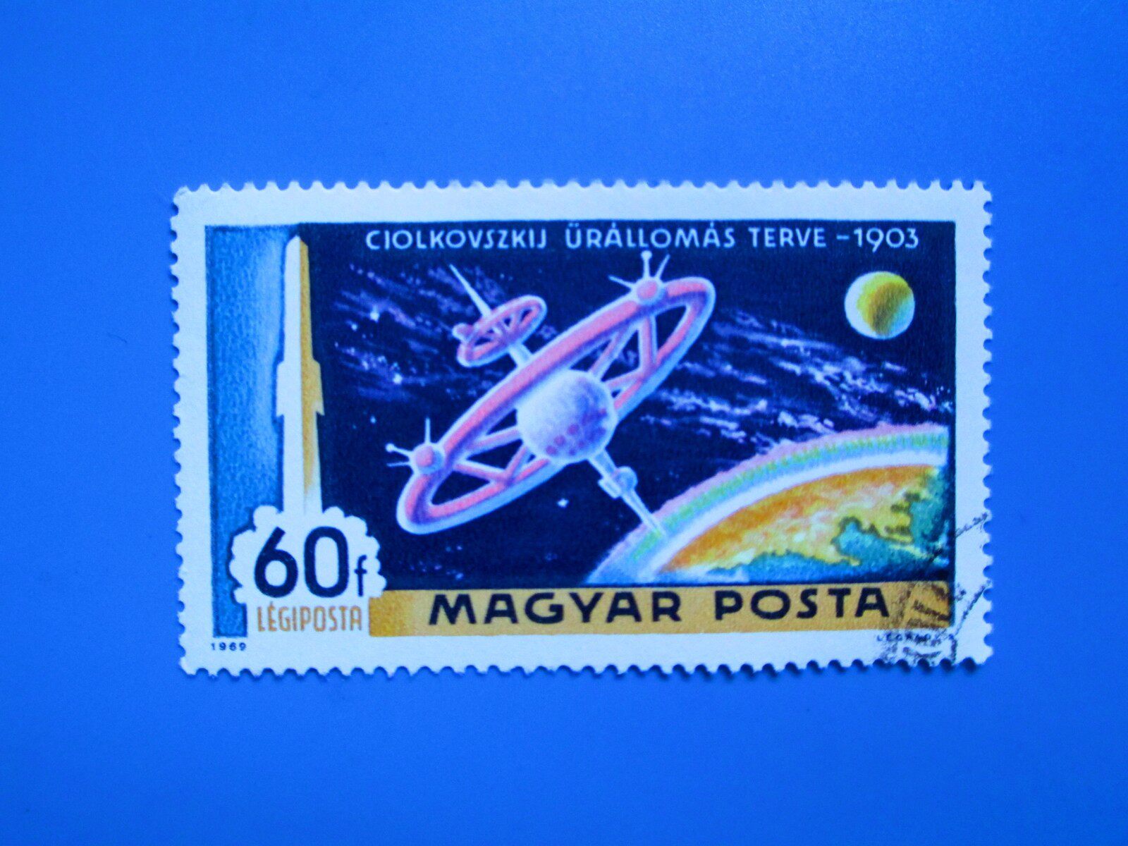 Foreign stamps Hungary 1969 US 'Apollo' moon plans to sell 1 space station