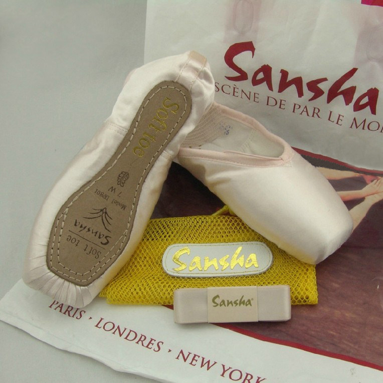 Sansha Ballet France Sansha Ballet's Toe Shoes British Satin Soft Bottom Ballet Shoes DP801