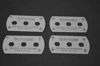 German imported schroder blade double-sided blade gram weight instrument blade three-hole blade