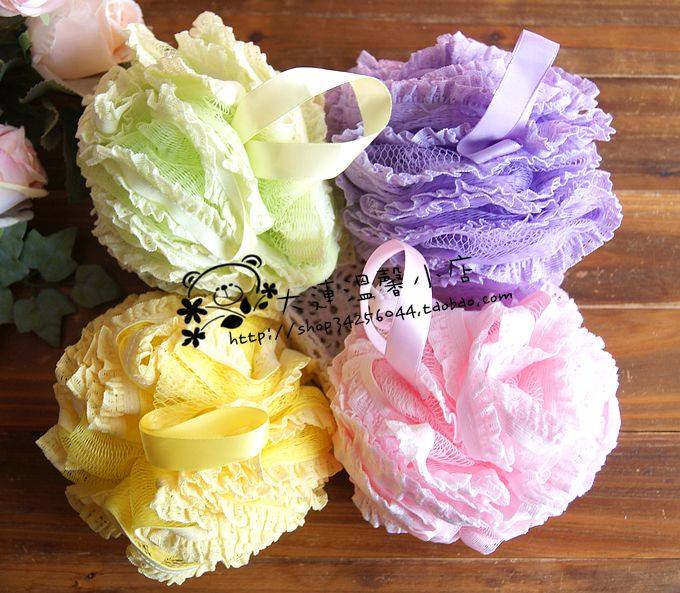 Foreign trade export lace edge bath ball bath flower provincial bath liquid firming foaming and more feel good special price can be approved