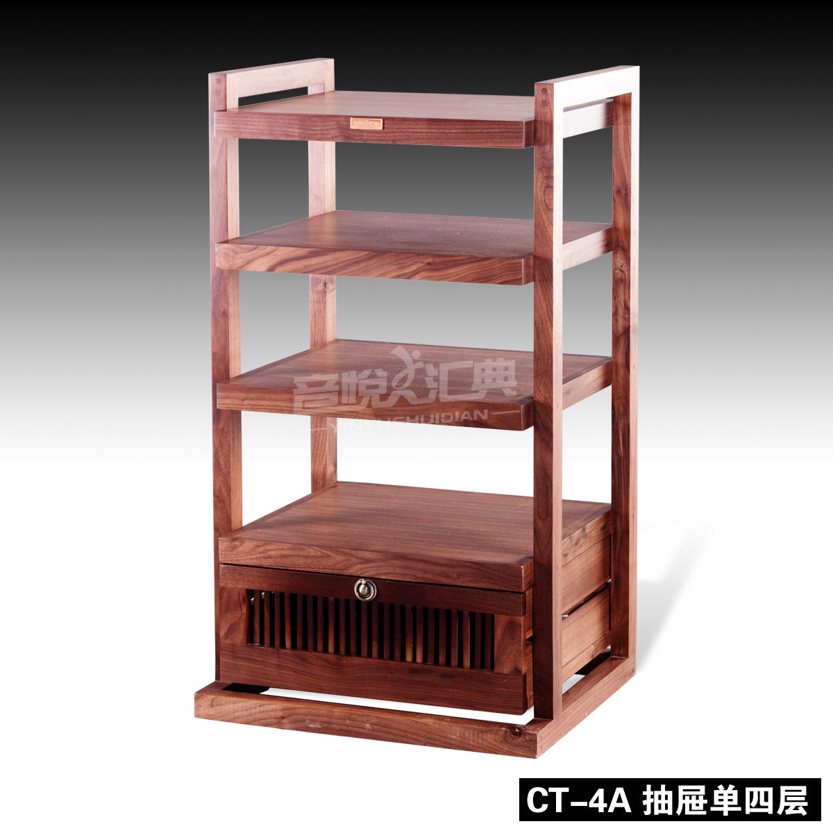 Sound element TT-4A black walnut single four-layer drawer audio rack Audio rack Audio equipment rack cabinet