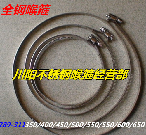 不锈钢喉箍/全钢卡箍/抱箍/300/350/400/450/500/550/550/600/650
