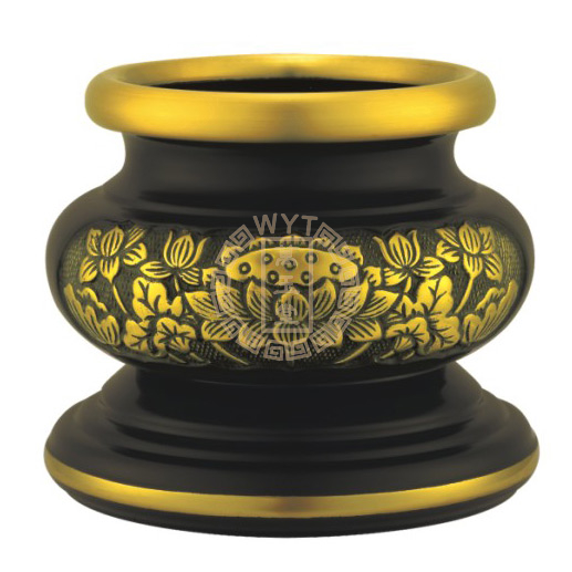 For the Buddha's Hall Supplies Incense Stove Lotus incense stove pure copper upright stove ten thousand jade Hall bronze ware