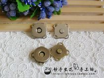 Handmade DIY patchwork silver bronze hand-sewn plum magnetic buckle diameter 14MM 18MM 0 8 yuan