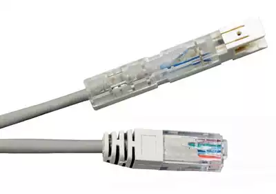 1 pair of duckbill head RJ45 Crystal Head 2 core duckbill head turn RJ45 line (1 meter long)