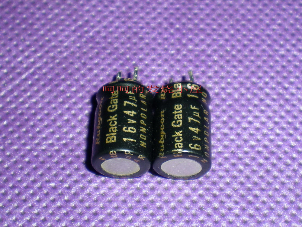 Personal collection BLACK GATE 16v 47uf electrodeless capacitor