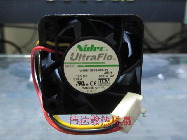 Original NIDEC 4028 4CM 12V 0 24A W40S12BS8AB5-52 Violent Fan