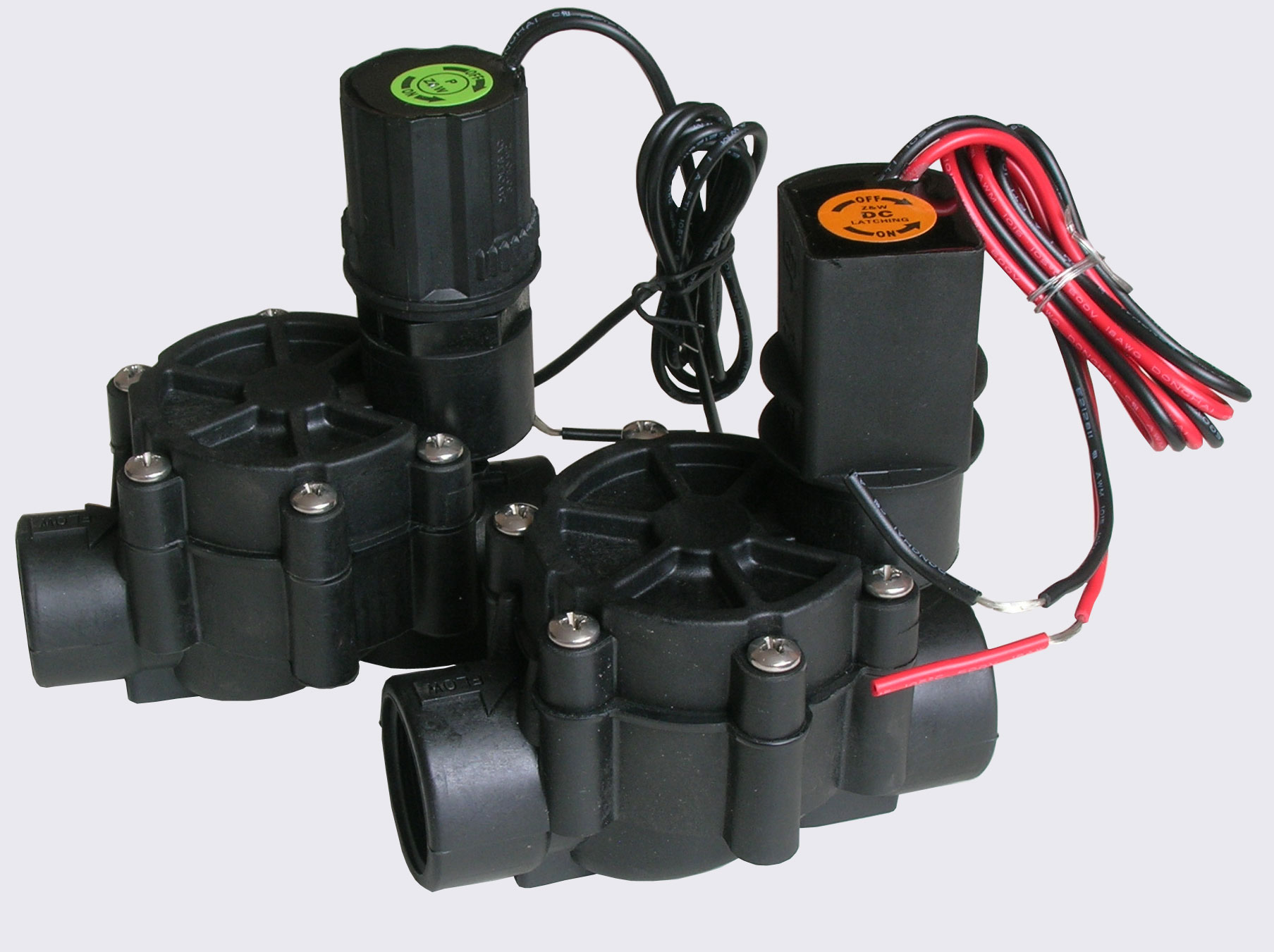 Garden irrigation solenoid valve valve box controller invisible buried nozzle set