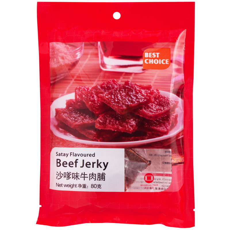 【天猫超市】香港进口 best choice沙爹味牛肉脯80g/包