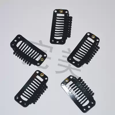 Real hair Women Men's weaving hair replacement wig hair block special stainless steel hairclip real hair