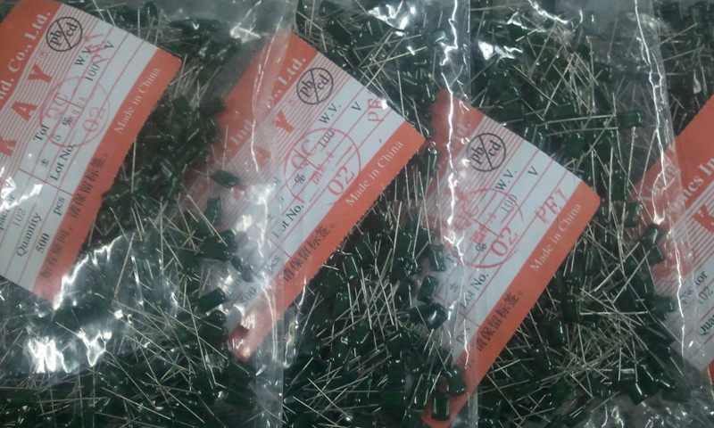 (500pcs) CL11 3A 1000V 102 1000p 1NF Polyester Fiber Capacitor