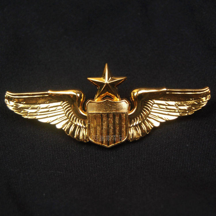 Golden Intermediate Flight Chapter USAF Pilot Chest Skills Badge