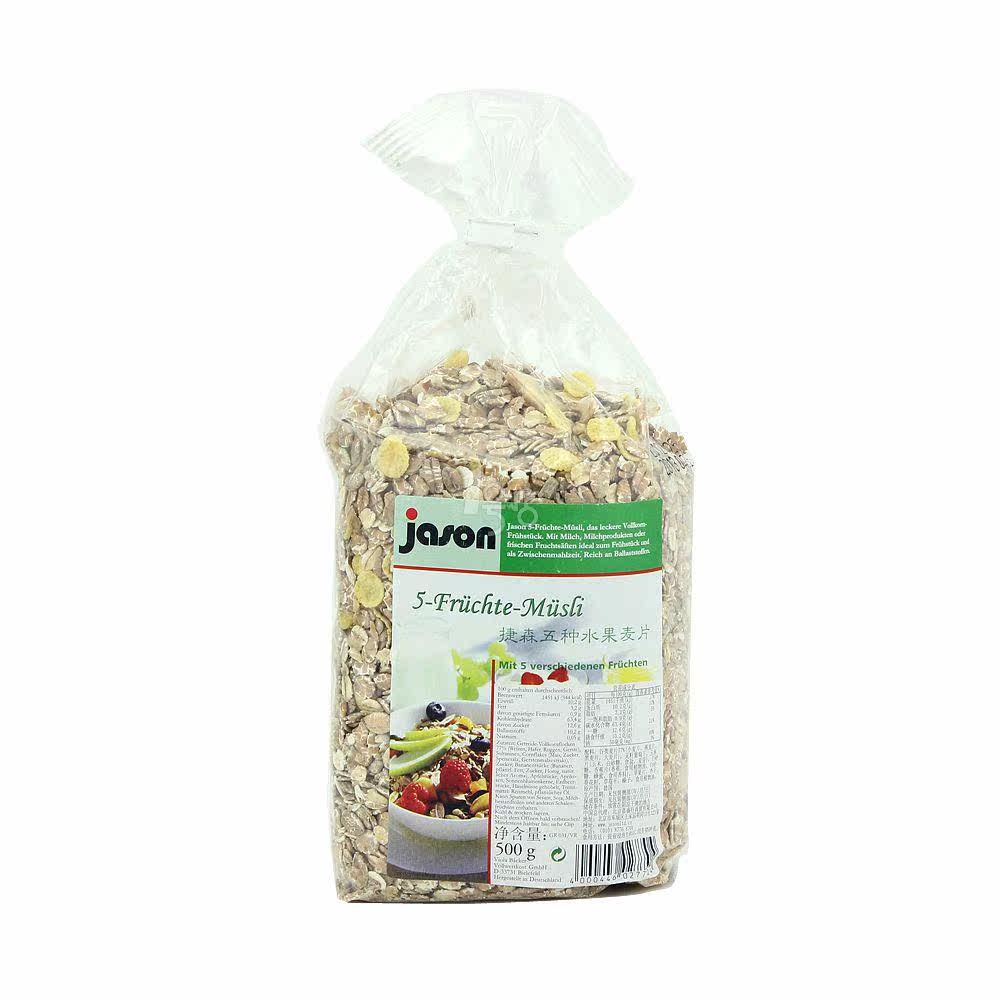 捷森 五种水果麦片 500g