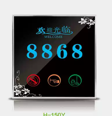 Hotel electronic door display touch doorbell switch Room number Room status LED light door number graphic customization