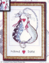 European and American Magazine cross stitch kit French DMC embroidery thread love cat happy home