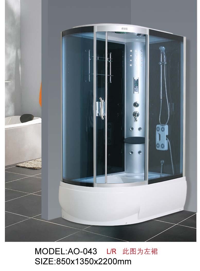 Integral shower room special price 85*135*220 with bathtub bath room Glass room Integral bath room 043