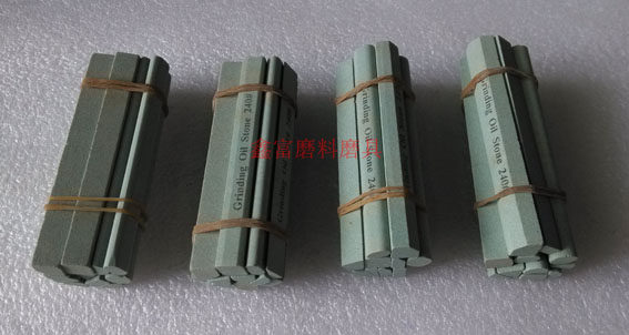 Weizheng GC green silicon carbide sand strip whetstone oil stone strip length 100mm various shapes 10 packs
