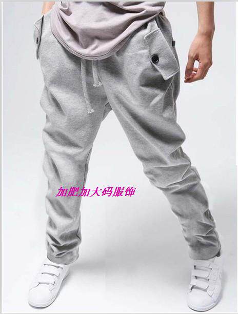 Autumn new Korean version of men's pure cotton plus size Korean version of Harem pants cross pants sports pants casual men's trousers