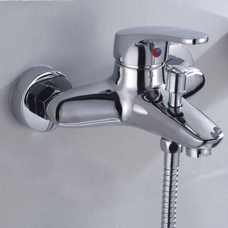 Jinkaiou simple shower set triple shower faucet full copper shower set bathtub faucet