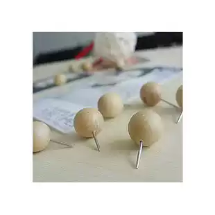 Mu Mu brother cork I-shaped nails cute wooden pushpin tacks Log round pushpin(10 pieces)