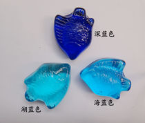 Blue Mediterranean small fish glass stone glass beads fish tank aquarium toy landscaping stone value 3 yuan 3