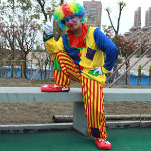 Children's Day cos clown performance costume adult male magic performance props