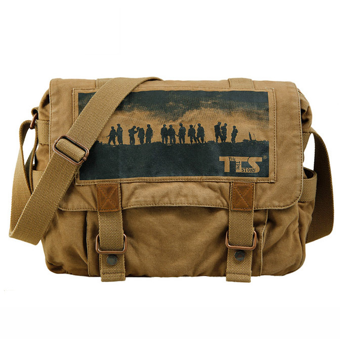 The Story of Time Brothers Computer Backpack Retro Messenger Korean Style Trendy Unisex Casual Canvas Shoulder Crossbody Bag