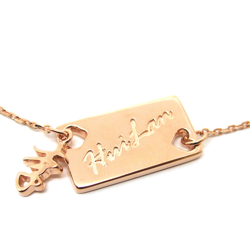 Custom Female Ben Year Rat Year Necklace Couple Names A Pair Of Letters Pure Silver Presents Birthday Moment Huillan Cards