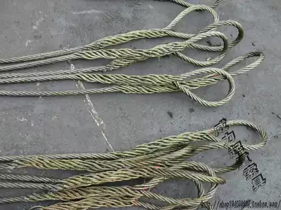 Can be customized wire rope sling rigging head artificial braided lifting wire rope pressure ring rigging buckle 3T5T8T