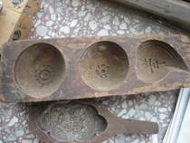 Antique Wooden Seiko Carving Doing Nevage Head Tool Three - hole Wood Tool for Marriage 1