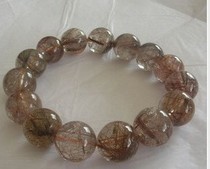 Natural hair crystal bracelet