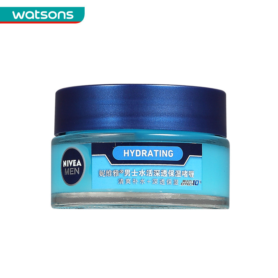 【屈臣氏】 妮维雅男士水活深透保湿啫喱50克保湿男士护肤品