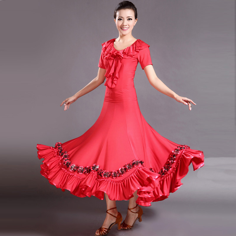 High-end modern dance Women's social dance National standard dance practice skirt swing new skirt skirt