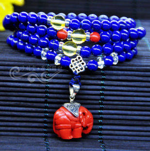 修明堂 帝王青108颗 佛珠100%纯天然无优化阿富汗青金石手链手串