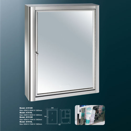 304 stainless steel mirror cabinet Bathroom mirror box Powder room storage cabinet Wall cabinet storage box storage cabinet 8019