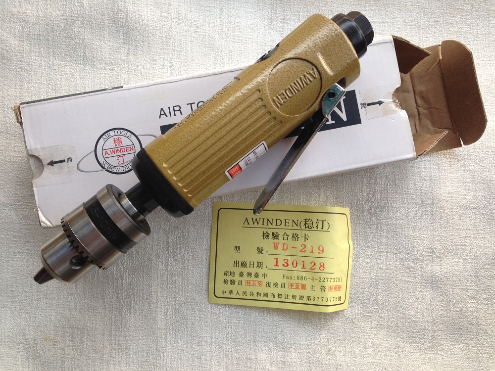 Taiwan A WINDEN Stable WD-219 straight air drill 10mm forward rotation air drill follower pneumatic screwdriver