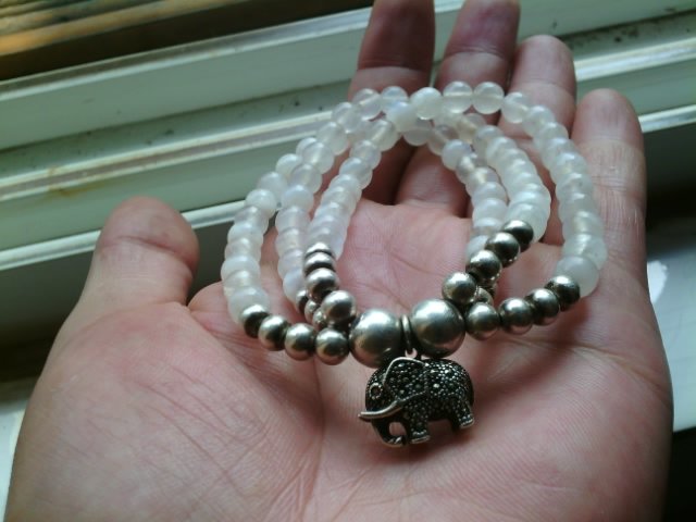 Indonesian natural moonstone with 925 solid silver bracelet