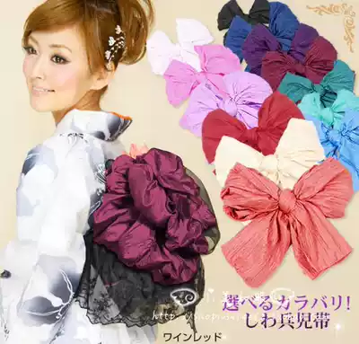 Women's new flower bow belt soft belt used with high-end kimono yukata