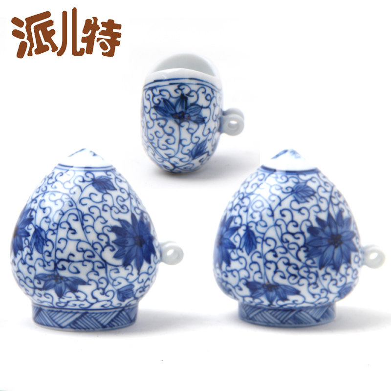 Green Flower Hand-painted Mother Painting Brow Cup Green Flower Pattern Random Shipped Food Jar Cage Mother Cage Suitable For The