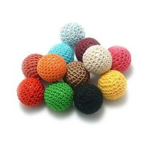 DIY hand hook ball hook flower ball wool beads cotton ball beads ball beads jewelry sweater chain material