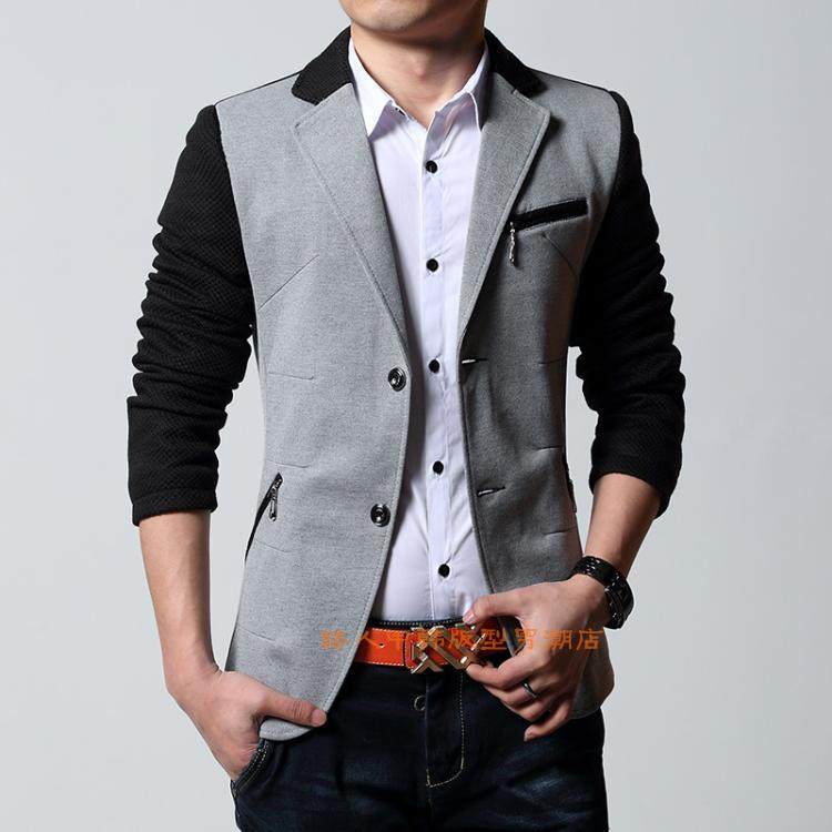 New Spring British Men's Casual Suit Thin Section Slim Single West Mid-length Coat Single Breasted Small Suit Men's Fashion