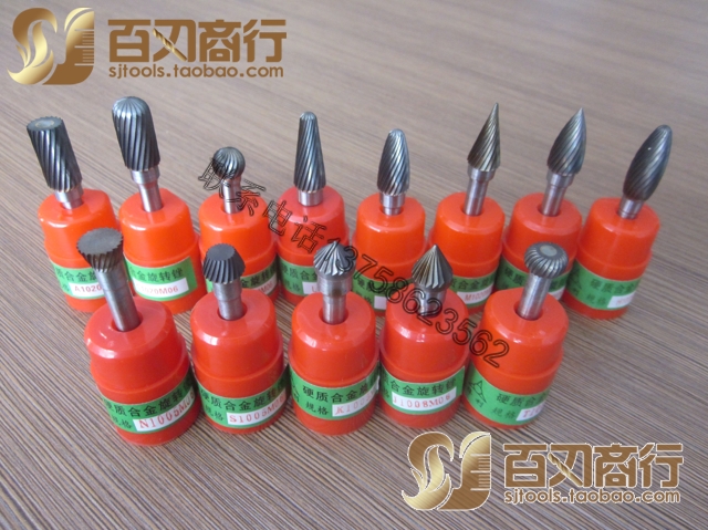 Sharp tungsten steel carbide rotary file electric grinding wind mill accessories tungsten steel grinding head milling cutter 6*6mm single grain