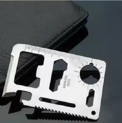 Stainless steel outdoor travel multi-function saber card cassette knife life-saving card Multi-purpose tool card