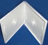 Double disc MILK WHITE PP CASE CD DVD BOX CD BOX WITH FILM INSERT PAGE