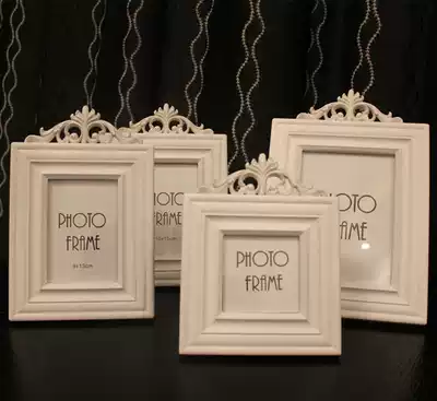 Mediterranean wooden European style retro creative like photo frame photo frame Photo Wall 4 5 6 7 10 inch White photo frame