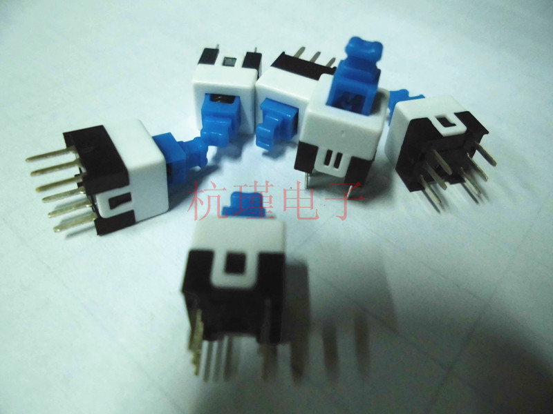 Digital universal meter power switch 7*7mm self-locking switch Double row 6-pin switch Key switch