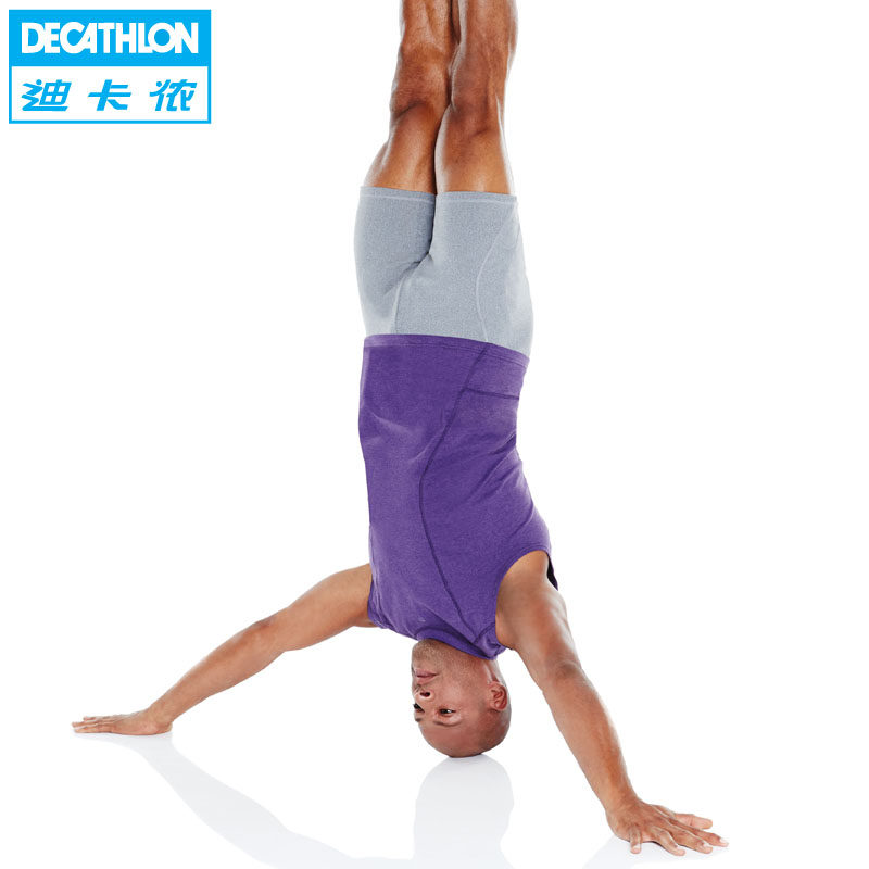 迪卡侬 运动短裤 男士速干排汗透气贴身弹力瑜伽健身裤DOMYOS MY
