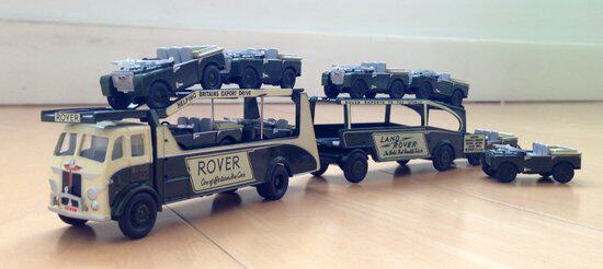 Spot] 1:76 OXFORD Oxford 76SET16 Land Rover 1 Land Rover Transporter Cart Set